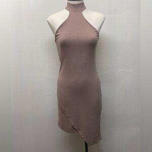 Tan halter dress